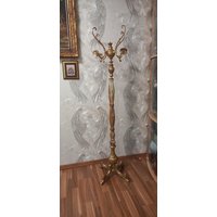 Vintage Garderobe Aus Messing Und Onyx Marmor Italien von Fierariu