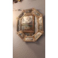 Vintage Venezianer Spiegel Aus Muranoglas Handgefertigt in Italien 70Er Jahre von Fierariu