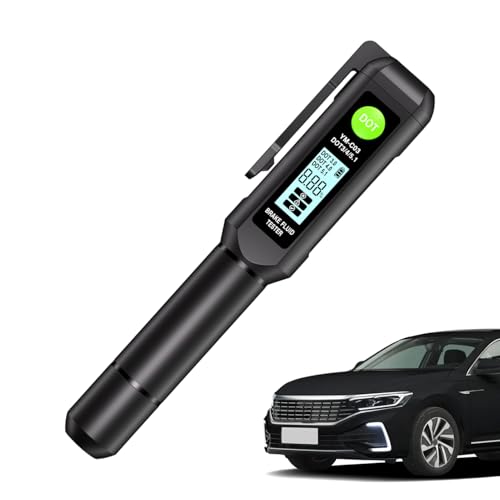 Fierudeng Bremsflüssigkeits-Tester,Fahrzeug Diagnose Prüfgerät | Piepton Alarm Digitalanzeige Wartung Auto Kfz Reparatur LKW von Fierudeng