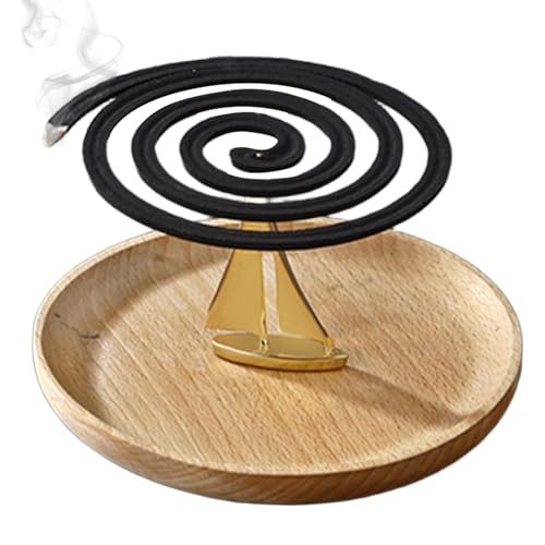 Fierudeng Coil Holder - Gnat Coil Holder - Boote Ständer mit Holzsockel für Wandern Pool Terrasse Camping Outdoor von Fierudeng