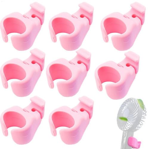 Fierudeng Handventilator Clip Für Sonnenschirme, 8 Stück Handventilator Clip Halter, Persönliche Handventilatorhalter Für Sonnenschirme von Fierudeng