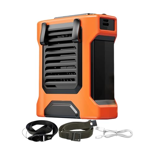 Fierudeng Tragbarer Lüfter - 4-Geschwindigkeits Reiseventilator - Aufladbar Mit Taschenlampe Und Powerbank Für Camping Angeln Und Outdoor Sport von Fierudeng