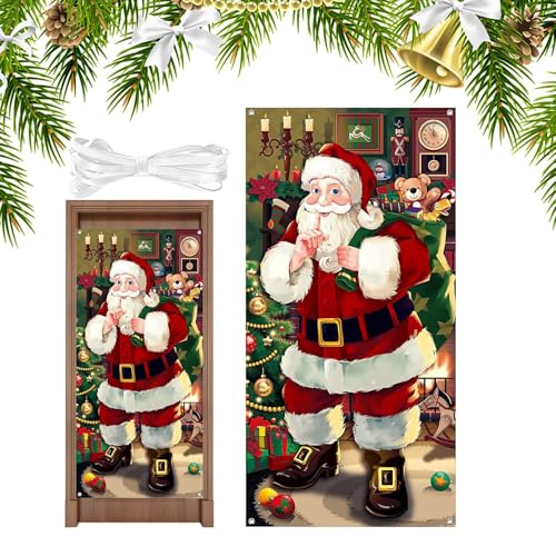 Fierudeng Weihnachtstürdeko Mit Santamuster - Türdeko,Hintergrunddekoration Für Kinderzimmer Winter Eingang Geschäft Schule Neujahr Küche Party Wohnung Fierudeng Weihnachtstürdeko Mit Santamuster - Türdeko,Hintergrunddekoration Für Kinderzimmer Winter Eingang Geschäft Schule Neujahr Küche Party Wohnung von Fierudeng