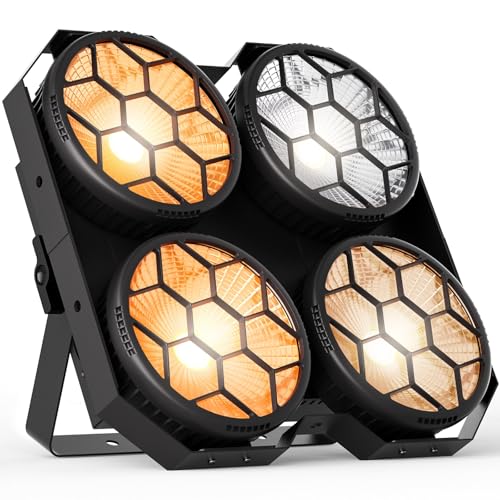 COB LED Par Bühnenlicht 400W, Publikum Scheinwerfer 2 in 1 Kalt Warmweiß Lichteffekt mit COB Stroboskop DMX512-Sprachsteuerung für Theater Weihnachten Disco Hochzeit von Fieryzeal