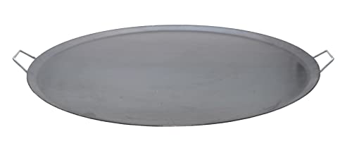 Comal Para Tortillas Grandes Redondo für Tortillas y Quesadilla Karbonstahl, robuster Metallgriff (58 cm) von Fiesta Brands