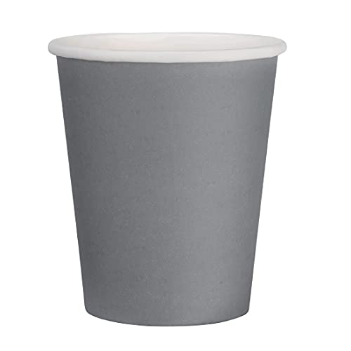 1000 x Fiesta Hot Cup Single Wand anthrazit 8oz Einweg Travel Take Away von Fiesta Green