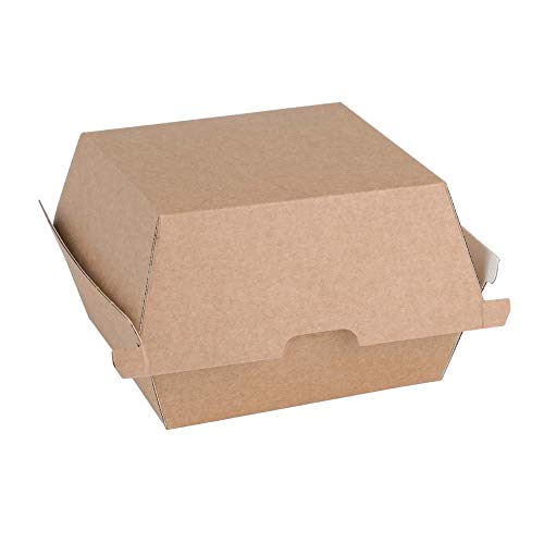 Fiesta Green FB665 Kompostierbare Burger-Boxen, 108 mm x 112 mm x 112 mm, 150 Stück von Fiesta Green