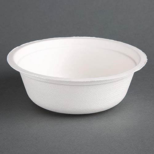 Fiesta CT766 kompostierbare Bagasse-Schalen, rund, grün, 530 ml, 50 Stück von Fiesta Green