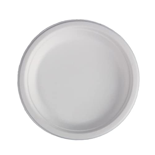 Fiesta Green kompostierbare Bagasse-Teller, rund, 179 mm, 50 Stück von Fiesta Green