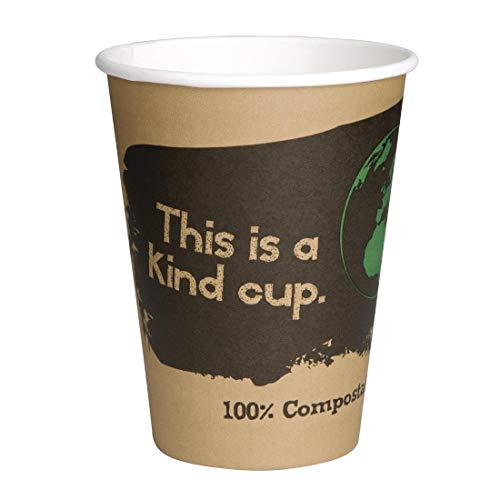 Fiesta Green kompostierbare Kaffeetassen, einwandig, 225 ml, 1000 Stück von Fiesta Green