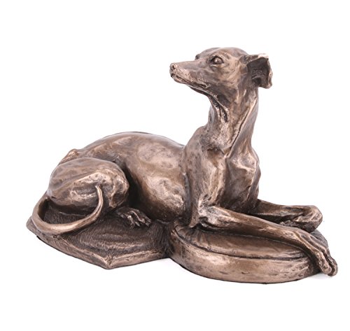 Fiesta Studios Harriet Glen's Whippet liegender Hund Kaltgussbronze Skulptur Heimdekoration oder Geschenkidee 8,5 cm von Fiesta Studios