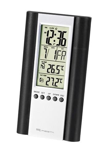 FIESTA DIGITAL WETTER STATION LCD WIRED SENSOR SCHWARZ von Fiesta