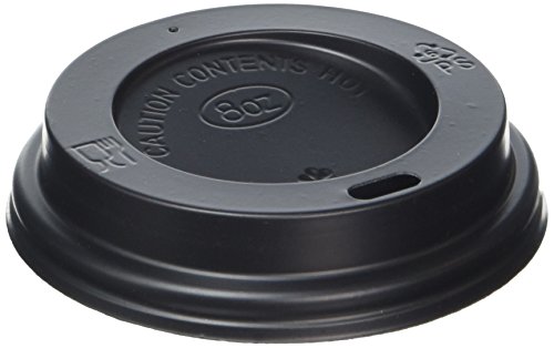 Fiesta HW08hl040–2 Deckel für To-go-Becher, 230 ml (8 Unzen), Schwarz, 50 Stück von Fiesta