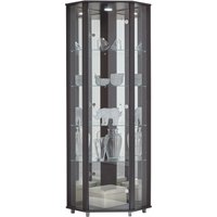 fif möbel Eckvitrine "TRIO Höhe ca. 172 cm, ink. Beleuchtung", Eckvitrine/Glasvitrine 1x Glastür, perfekt für Sammler, Sammlervitrine von Fif Möbel
