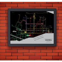 Montreal Tramway System Map Plakat, 1923 - Originaldruck von FiftyThreeStudio