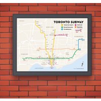 Toronto Subway Map Poster - Original Kunstdruck von FiftyThreeStudio