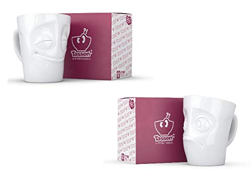 Fiftyeight products fiftyeight set mit 2 tassen mit henkeln pleasure und dirty white ca. 350 ml von FIFTYEIGHT PRODUCTS