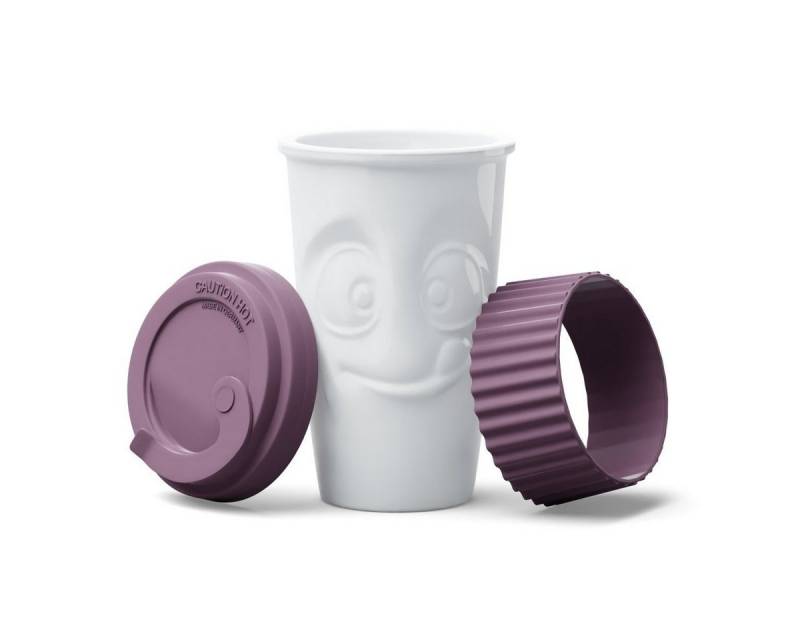Fiftyeight Coffee-to-go-Becher To Go Becher Lecker - Weinbeere - To Go Becher Weinbeere - 1 Stück von Fiftyeight