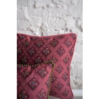 Rosa Jacquard/Königlicher Deko-Kissenbezug/Kissen/Kissen/Baumwollkissen Rosa Jacquard/Königlicher Deko-Kissenbezug/Kissen/Kissen/Baumwollkissen von FigaShopDesign