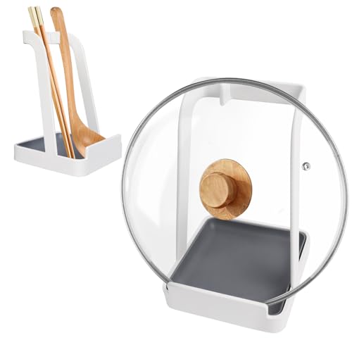 Figarge Topfdeckelhalter Multifunktionaler Küchenutensilienablage Küchenorganizer Löffelablage Topfdeckelablage und Besteckablage Kochlöffelablage für Küchenutensilien von Figarge