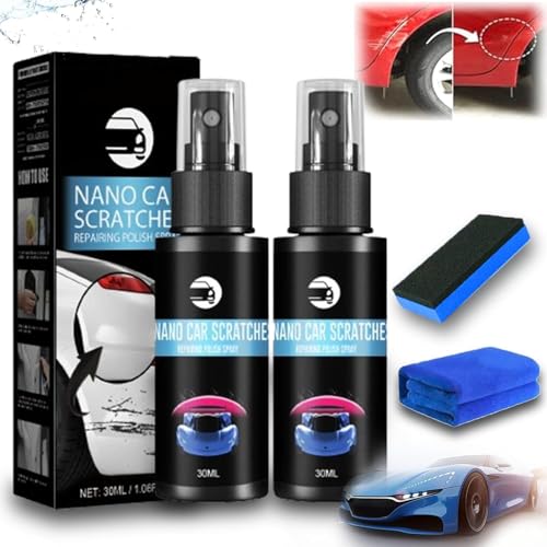 Sculpturk Car Scratch Repair Spray, Nano Car Scratch Repair Spray, Car Scratch Remover for Deep Scratches, Quick Fix Car Scratch Spray, Car Scratch Repair Kit (30ML-2Pcs) von Figskey