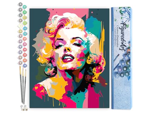 Figured'Art Malen Nach Zahlen Erwachsene Abstrakte zeitlose Diva - Paint by Numbers Basteln DIY Bastelset 40x50cm ohne Holzrahmen Figured'Art Malen Nach Zahlen Erwachsene Abstrakte zeitlose Diva - Paint by Numbers Basteln DIY Bastelset 40x50cm ohne Holzrahmen von Figured'Art