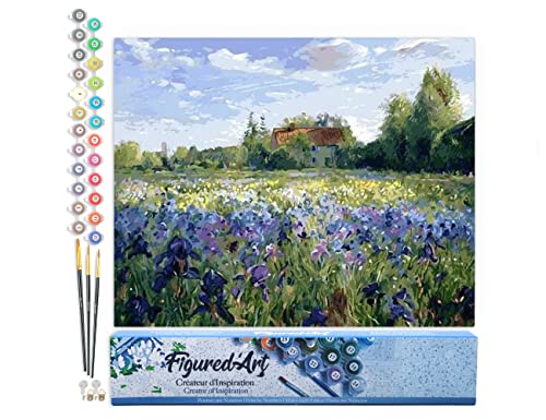 Figured'Art Malen Nach Zahlen Erwachsene Auf dem Land - Paint by Numbers Basteln DIY Bastelset 40x50cm ohne Holzrahmen von Figured'Art
