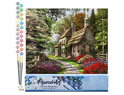 Figured'Art Malen Nach Zahlen Erwachsene Hütte auf dem Land - Paint by Numbers Basteln DIY Bastelset 40x50cm ohne Holzrahmen Figured'Art Malen Nach Zahlen Erwachsene Hütte auf dem Land - Paint by Numbers Basteln DIY Bastelset 40x50cm ohne Holzrahmen von Figured'Art
