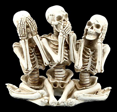 3 Skelett Gothic Figuren - Nichts sehen, Nichts hören, Nichts sehen | Fantasy Deko-Figur, Dekoartikel, B 18 cm 3 Skelett Gothic Figuren - Nichts sehen, Nichts hören, Nichts sehen | Fantasy Deko-Figur, Dekoartikel, B 18 cm von Figuren Shop GmbH