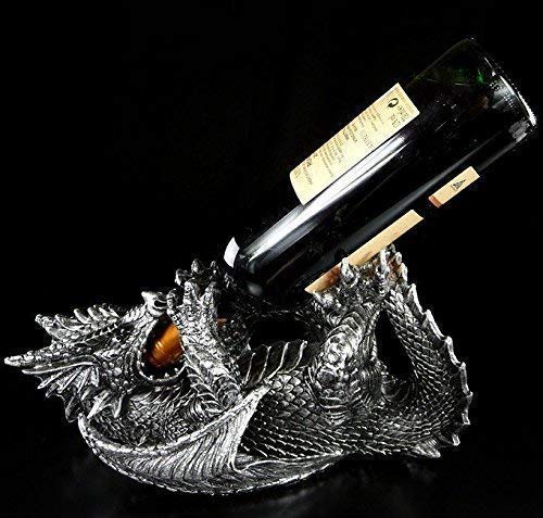 Drachen Figur Weinflaschen-Halter | Tolle Geschenkidee und Weinverpackung | lustig witzig von Figuren Shop GmbH