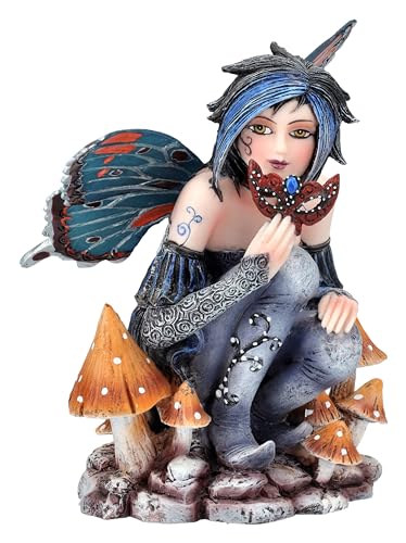 Elfen Figur Arwyn mit Maske 10,5 cm | Fee Statue Fantasy Deko blau Pilze Elfen Figur Arwyn mit Maske 10,5 cm | Fee Statue Fantasy Deko blau Pilze von Figuren Shop GmbH