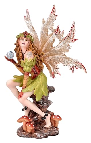 Elfenfigur Herbstliche Elara 16,5 cm | Herbst Fee Statue Fantasy Deko Blätter Laub Elfe Figur von Figuren Shop GmbH