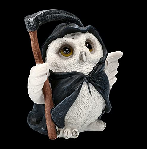 Eulen Figur mit Sense - Reapers Flight | handbemalt | Kunststein (Polyresin von Figuren Shop GmbH