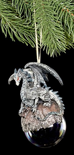 Fantasy Christbaum-Schmuck Drache Checkmate grau | Figur Gothic Weihnachten Kugel Baum Deko von Figuren Shop GmbH