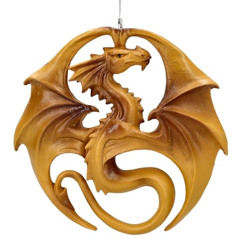 Fantasy Weihnachtsschmuck Drachen Medaille von Anne Stokes, 12,5 cm, Geschenkbox, Weihnachtskugel, Fantasy, Gothic, Deko von Figuren Shop GmbH
