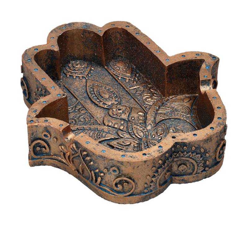 Figuren Shop GmbH Aschenbecher Aschenbecher - Hamsa Hand der Fatima - Dekoration Fantasy von Figuren Shop GmbH