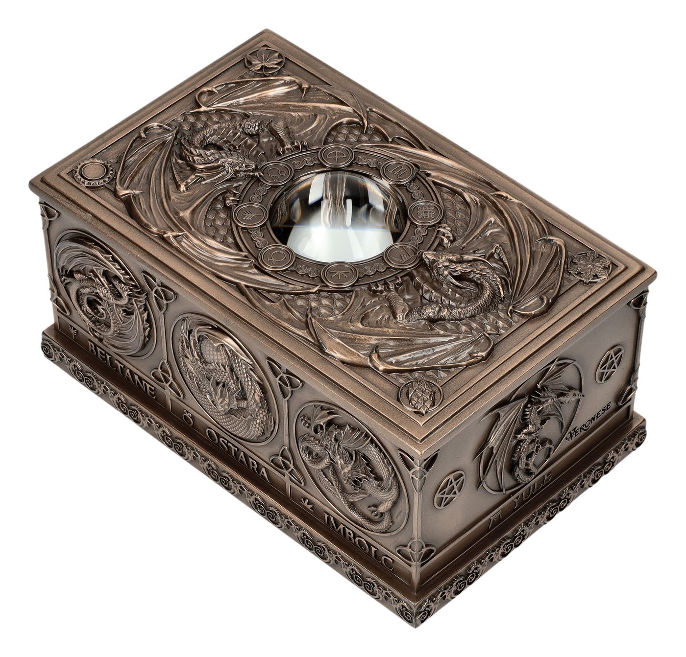 Figuren Shop GmbH Aufbewahrungsbox Tarotbox Drache - Dragons of Sabbats - Anne Stokes - Aufbewahrungsbox von Figuren Shop GmbH