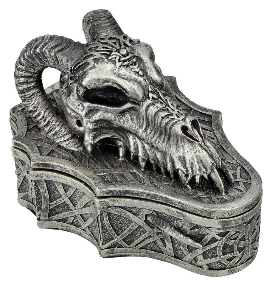 Figuren Shop GmbH Aufbewahrungsdose Schatulle - Gehörnter Drachenschädel - Aufbewahrungsdose Deko Drache Figuren Shop GmbH Aufbewahrungsdose Schatulle - Gehörnter Drachenschädel - Aufbewahrungsdose Deko Drache von Figuren Shop GmbH