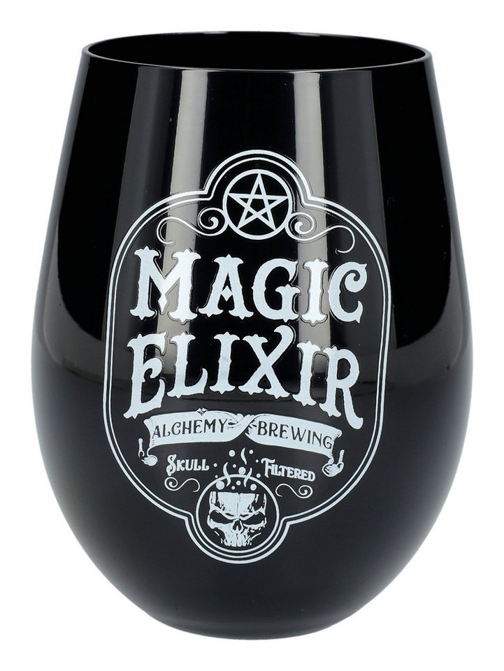 Figuren Shop GmbH Becher Weinbecher Hexen - Magic Elixir - Alchemy England - Totenkopf Becher s, Glas von Figuren Shop GmbH