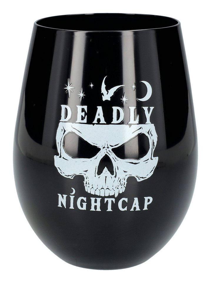 Figuren Shop GmbH Becher Weinbecher Totenkopf - Deadly Nightcap - Alchemy England - Gothic Bech, Glas von Figuren Shop GmbH