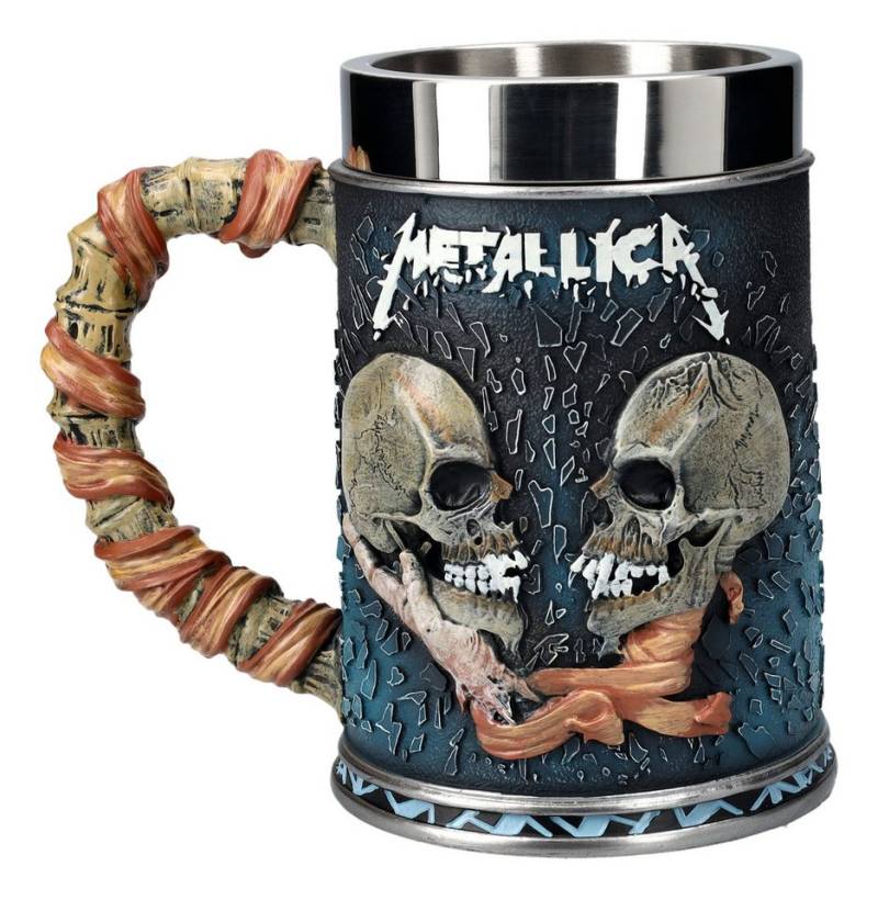 Figuren Shop GmbH Bierkrug Krug Metallica - Sad But True - Musik Merchandise Dekoration, Kunststein (Polyresin), Edelstahl von Figuren Shop GmbH