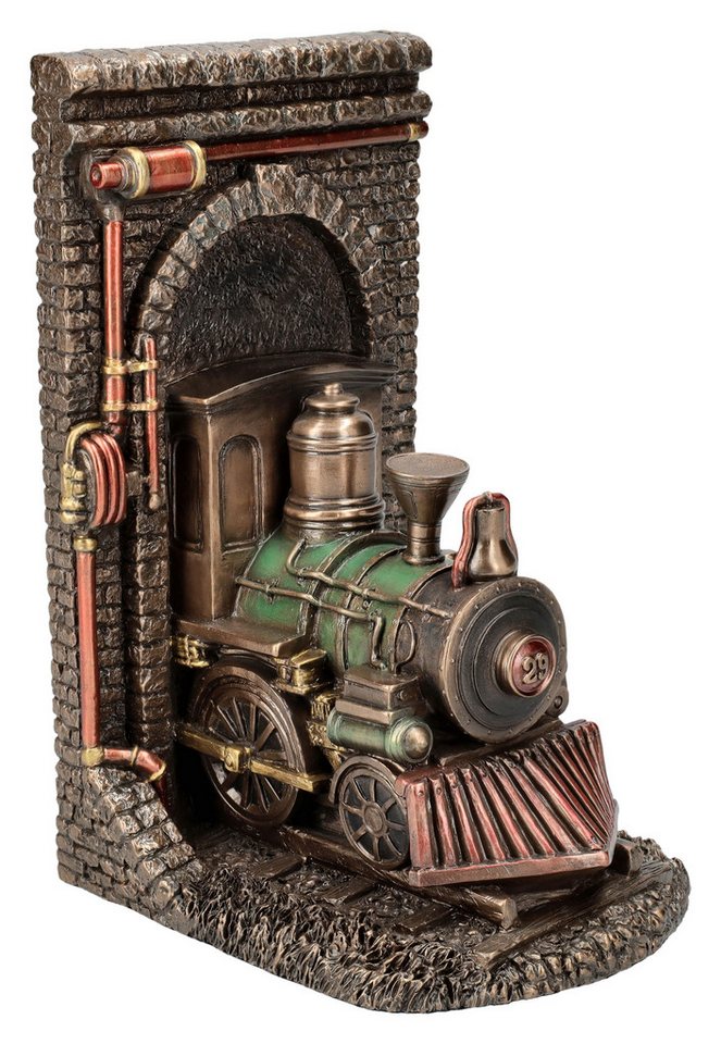 Figuren Shop GmbH Buchstütze Buchstütze - Steampunk Lokomotive - Veronese - Buchhalter Fantasy (1 St) von Figuren Shop GmbH