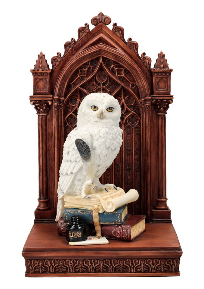 Figuren Shop GmbH Buchstütze Eule der Weisheit – Buchstütze Figur Gothic Deko Veronese 23.5 cm (1 St) von Figuren Shop GmbH