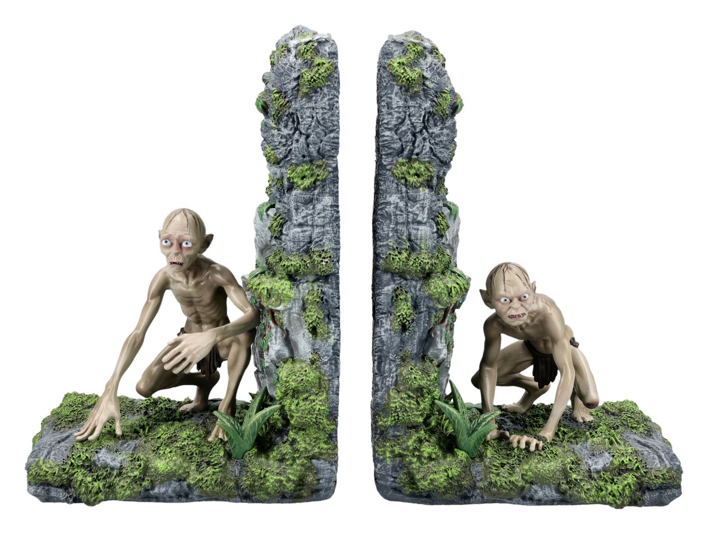 Figuren Shop GmbH Buchstütze Gollum & Smeagol Buchstützen – Herr der Ringe Figur Set 18,5 cm Deko (2 St) von Figuren Shop GmbH