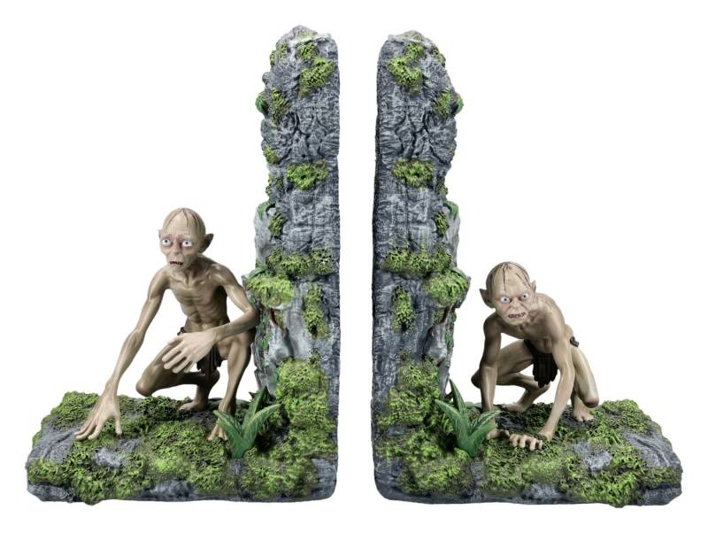 Figuren Shop GmbH Buchstütze Gollum & Smeagol Buchstützen – Herr der Ringe Figur Set 18,5 cm Deko (2 St) von Figuren Shop GmbH