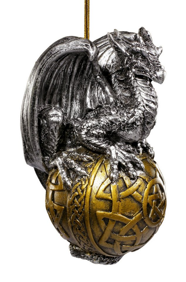 Figuren Shop GmbH Christbaumschmuck Christbaumkugel - Drache Balthazar - Fantasydeko Weihnachten (1-tlg) von Figuren Shop GmbH