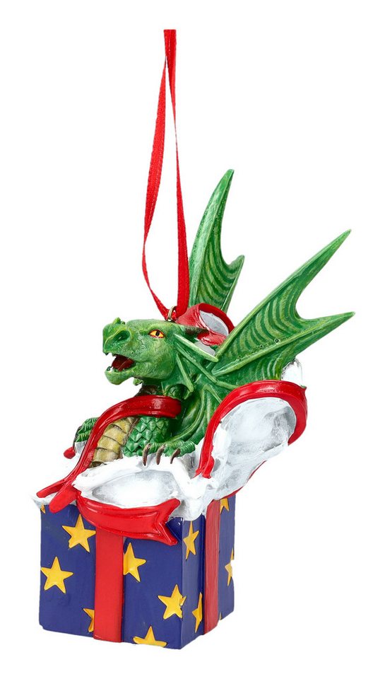 Figuren Shop GmbH Christbaumschmuck Christbaumschmuck Drache - Surprise Gift - Anne Stokes - Weihnachten (1-tlg) von Figuren Shop GmbH