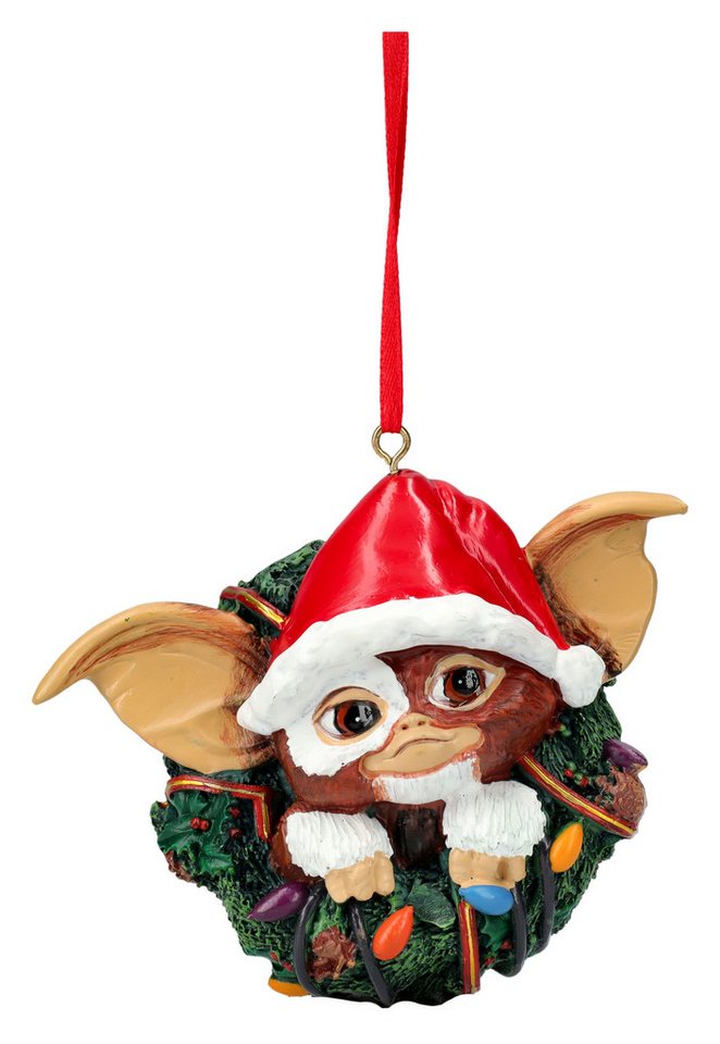 Figuren Shop GmbH Christbaumschmuck Christbaumschmuck Gremlins - Gizmo im Kranz - Nemesis Now Weihnachten (1-tlg) von Figuren Shop GmbH