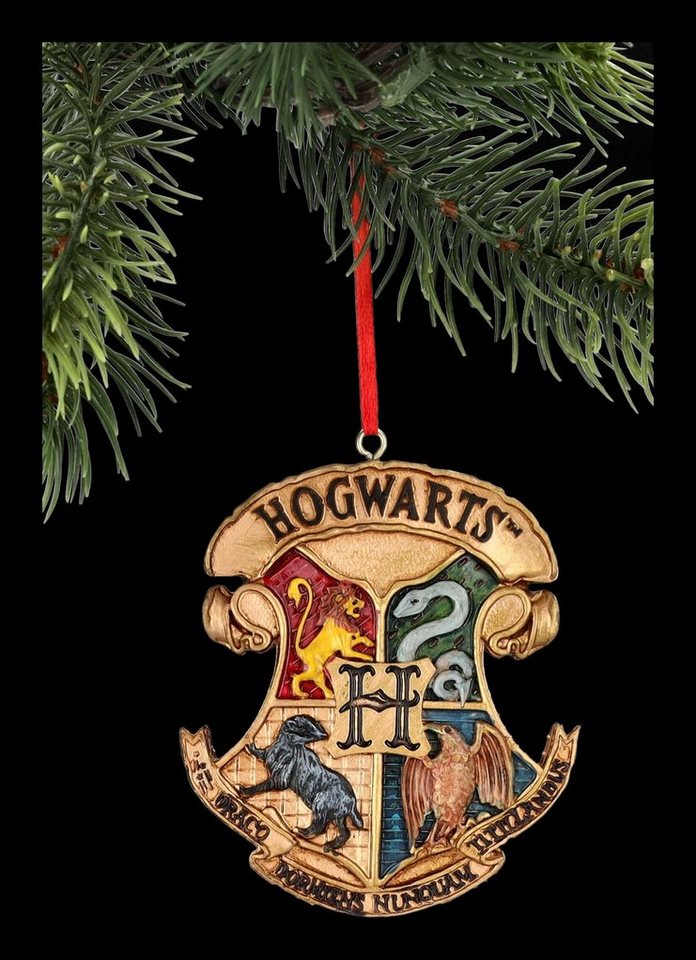 Figuren Shop GmbH Christbaumschmuck Christbaumschmuck Harry Potter - Hogwarts Wappen - Weihnachten Dekoration (1-tlg) von Figuren Shop GmbH