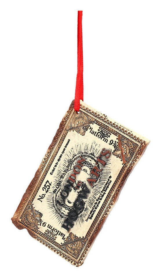 Figuren Shop GmbH Christbaumschmuck Christbaumschmuck - Hogwarts Ticket - Fantasy Merchandise Weihnachten Deko (1-tlg) von Figuren Shop GmbH